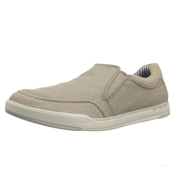 Clarks Men's Step Isle Cushion Cloud Slip On Loafers Sand Canvas Size 10.5 - Picture 1 of 11
